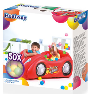 بسته بندی استخر توپ بادی کودک ماشین