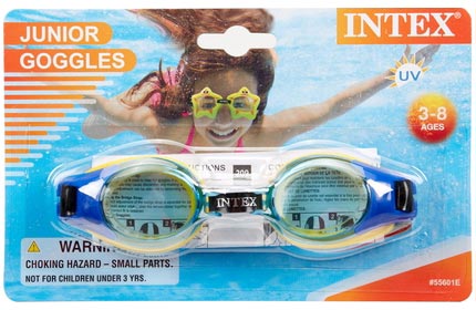 بسته بندی عینک شنای 3-8 سال اینتکس 55601